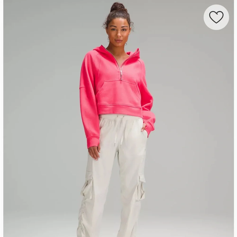 NWT Lululemon Oversized Half Zip Scuba Hoodie Jacket Glaze Pink Size XL/XXL - Picture 9 of 10
